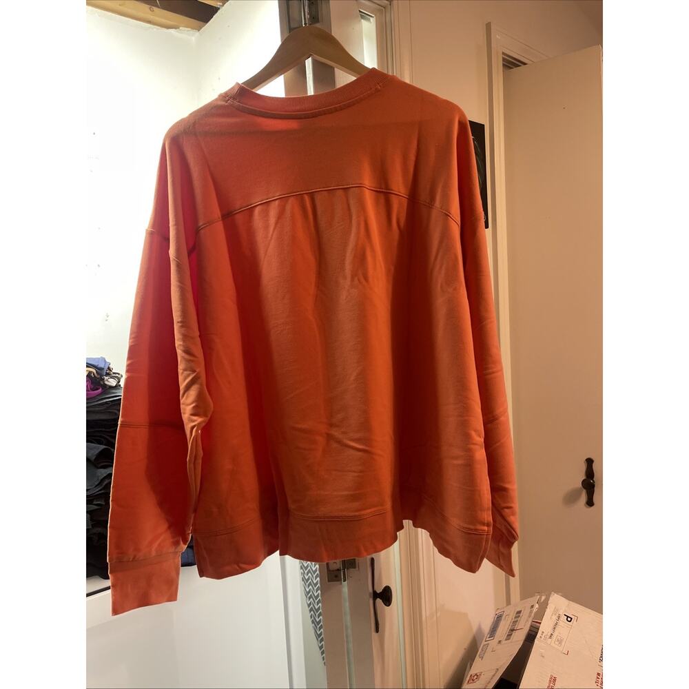 NWT All In Motion Women's Soft Coral Sweatshirt Size 1X Thumb Hole Pit 2 Pit 26” - Picture 4 of 5